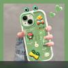 Applicable To Vivos17 Mobile Phone Case for Women X90 Cute Funny Frog Three-dimensional Doll Y52s Silicone Protective Cover