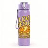 1PC I Love Jesus Faith Quote 750ml Color Plastic Sports Water Bottle Leakproof Flip Straw Lid Suitable for Sports Office Home Use
