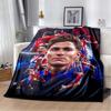 Julian Alvarez Atletico Madrid Flannel Blanket Spider Web Football Print Soft Throw Blanket Sports Fan Sofa Bed Home Decor Gift