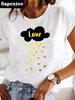 Женская футболка с принтом «Любовное письмо», сладкая трендовая летняя футболка 90-х годов, модная повседневная футболка с коротким рукавом, женская футболка с рисунком FeUnisex