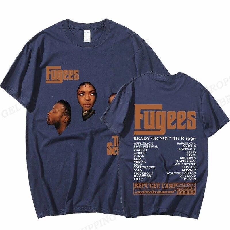 Футболка Fugees, модные футболки унисекс, хлопковая футболка, детские топы в стиле хип-хоп, футболки с музыкальной рок-группой, женские топы, футболки для мальчиков Camisetas