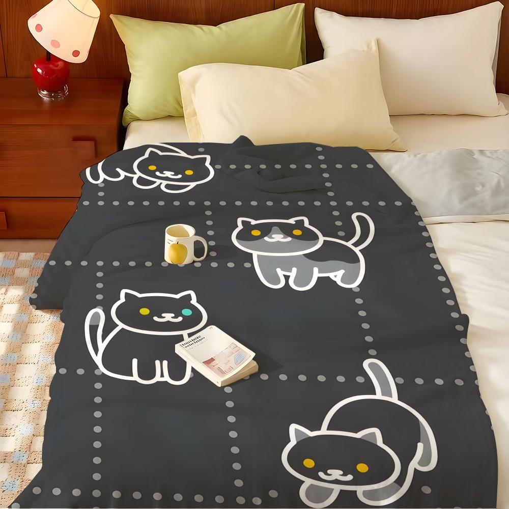 Игровое одеяло-плед N-Neko A-Atsume, легкое, уютное, прочное, моющееся, милое, классное