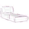LED Bed Frame without Mattress  Hvar  Black 90x200 cm