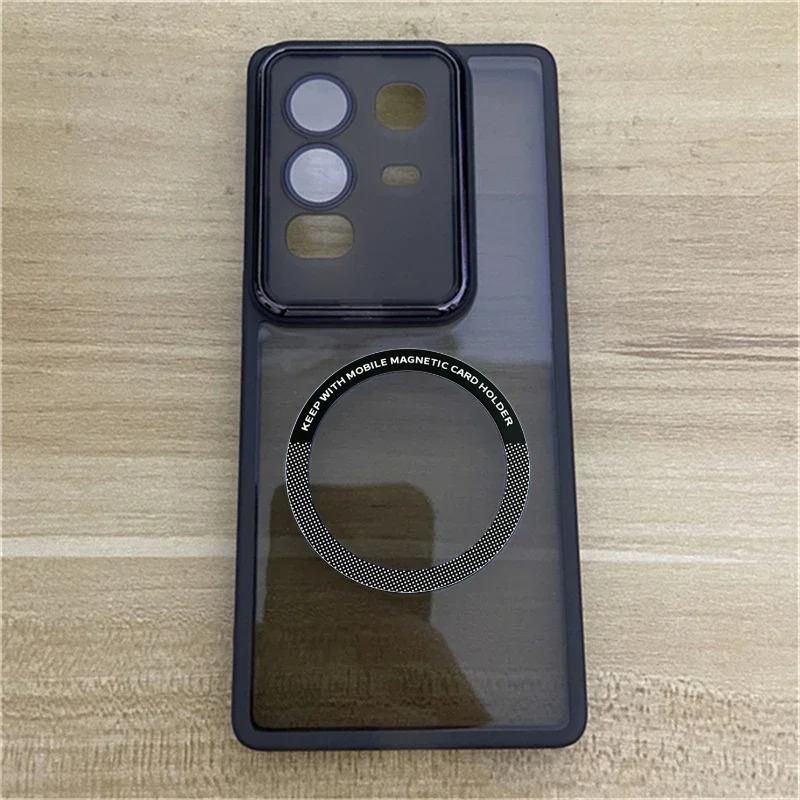 Прозрачный Магнитный Зарядный Чехол для Infinix Note 50 Pro Plus 50S 50X 40 Pro Plus 4G 5G Защита Объектива Камеры ТПУ Силиконовая Крышка