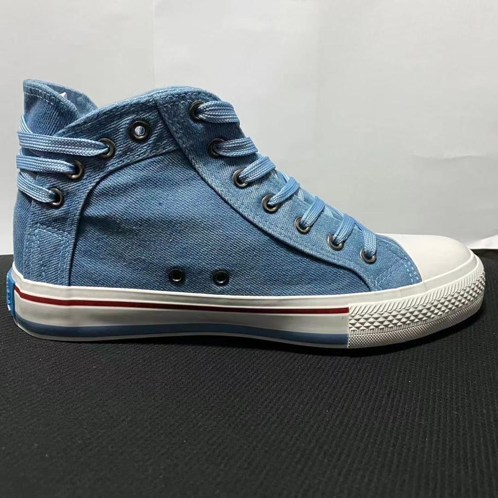 New Canvas Shoes Women's Large Size Flat Lace-up Shoes Casual Spring Autumn Breathable  Outdoor Sports Platform Sneakers P412