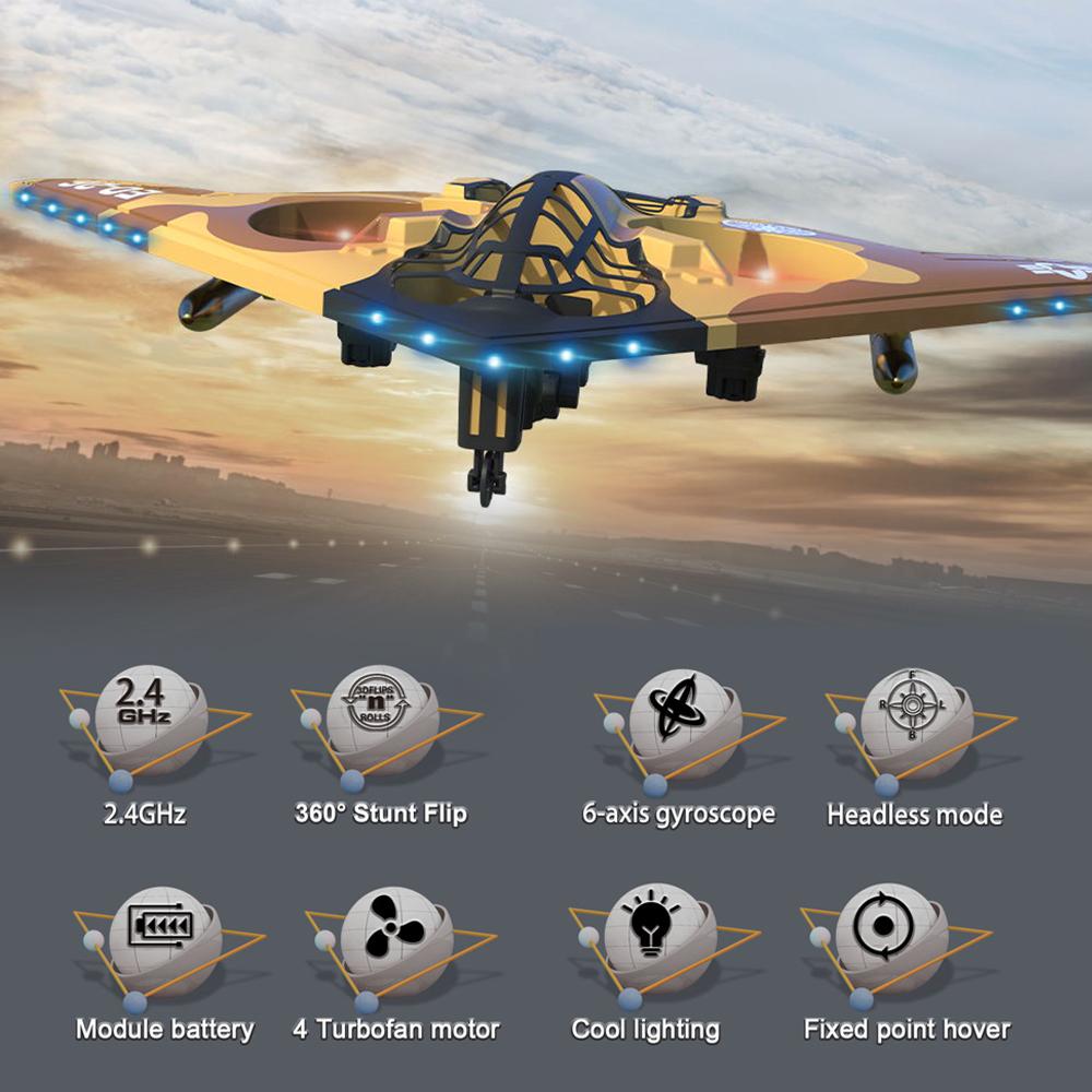 Foam Remote Control Drone 2.4GHz Remote Control Airplane Auto Hover 360  Degrees  Stunt Rotation 6-axis