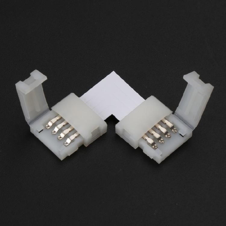 Без пайки Коннекторы для светодиодных лент 4-контактные Т/Г/Х-образной формы Угловые коннекторы 90 градусов Безпаечные коннекторы для светодиодных лент Простые в использовании