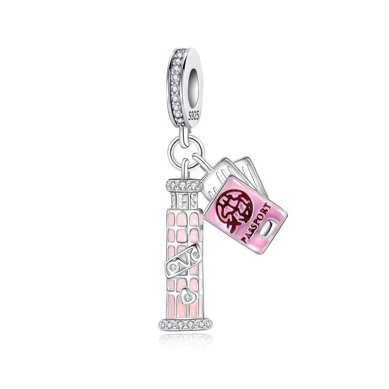 Снова в школу Медные шармы Сумка Наушники Кубик Рубика Часы Игровая консоль Бусина Подвеска Подходит для браслета Ожерелье Ювелирные изделия