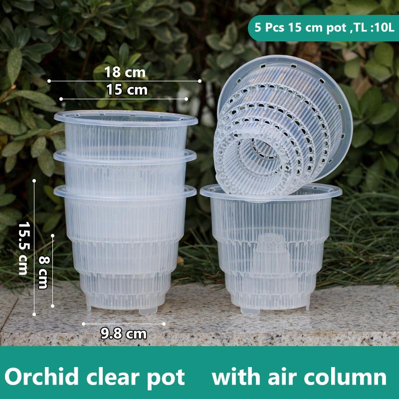 Сетчатый горшок для украшения дома, прозрачные горшки для орхидей с отверстиями, горшок для орхидей Cattleya Dendrobium, кашпо в 10 см, 12 см, 15 см