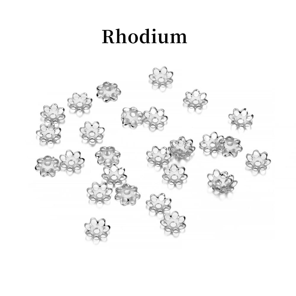 600 шт./лот, 6 мм, полый цветок, металлическая филигрань, свободные проставки из бисера, колпачки с конусом, филигрань для поиска ювелирных изделий своими руками, принадлежности для изготовления ювелирных изделий