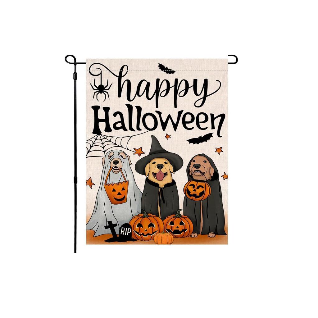 Флаг для сада на Хэллоуин 11,8x1,7,7 дюйма вертикальный двухсторонний сезонный декор двора для использования на открытом воздухе