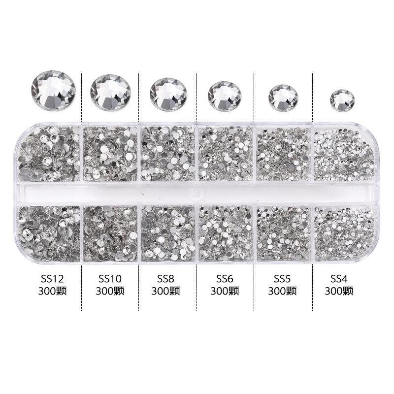 12 Grid Diamonds Amazon 3600 Boxed Clothing Decorative Rhinestones Diy Nail Art Diamond Jewelry Accessories