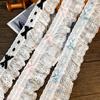 1 ярд юбка кружевные аксессуары DIY материал полиэстер лента вышивка декоративные швейные края DIY поделки 7 см в ширину