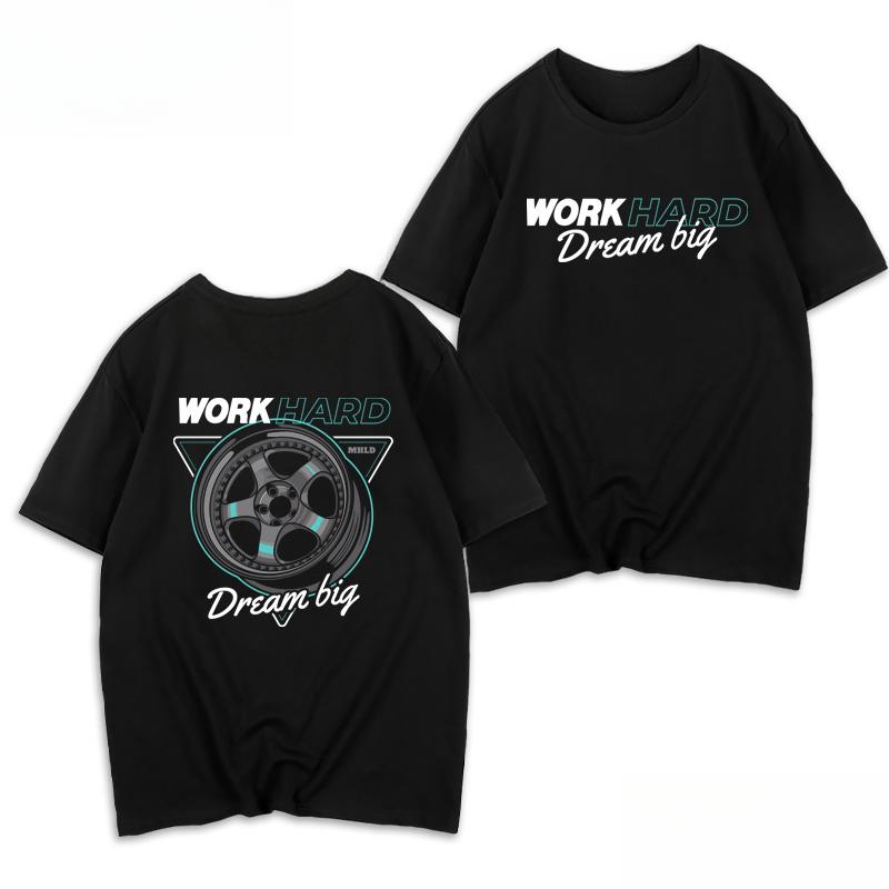 Fashion 2026 Summer New Multipiece Forged Wheel Logo Printed Graphic Tshirts for Both Unisex and Unisex Highquality Streetwear
