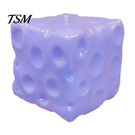 Relaxing Desk Toy Blueberry Cheese Squeeze Toy, Stress Relief Block Sensory Slow Anxiety Rising Cube Pinch for Home Office Focus Aid Realistic Shaped