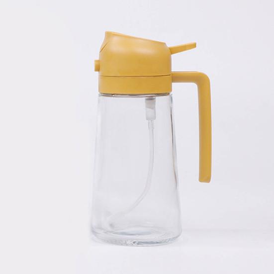 470ML Oil Dispenser Spray Pour 2 In 1 Olive Bottle Sprayer for Air Fryer Salad Frying Multi-Liquid Oil BPA-Free Glass Wide Mouth Oil Sprayer