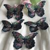 5pcs/set Colorful Butterfly Embroidery Cloth Sticker Double Layer Water-Soluble Embroidery Patch Clothes Skirt Shoes Hat Decoration Accessories DIY