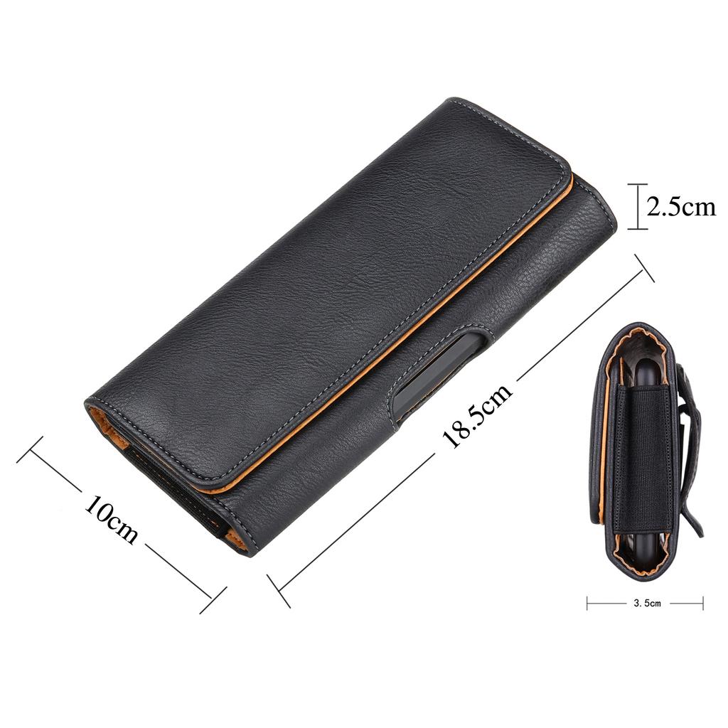 Leather Universal Phone Case Phone Pouch for iPhone Samsung Huawei Xiaomi Redmi Flip Waist Bags Belt Clip Cover Phone Bag