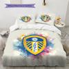 Leeds United Pattern Bedding Quilt Set  Home Decoration  Gift (1 * duvet cover + 2 * pillowcase  without core)