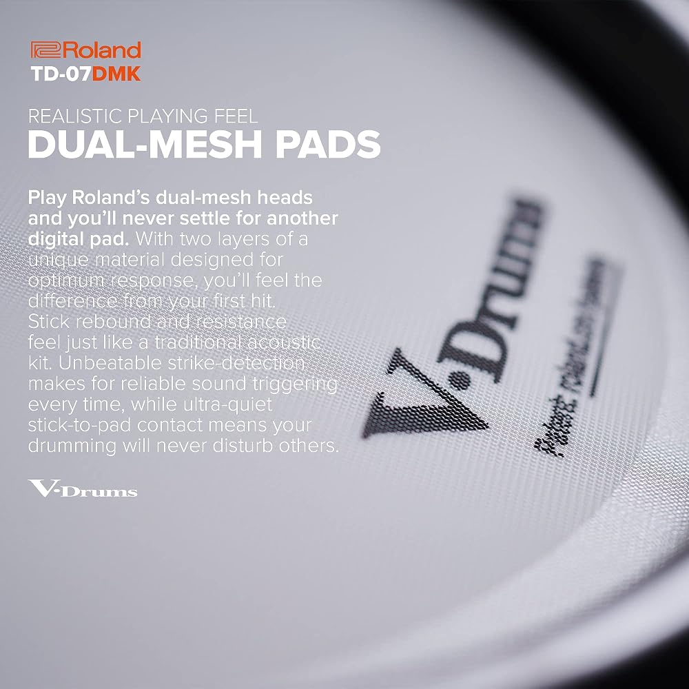 Roland TD-07DMK V-Drums Electronic Drum Set with Mesh Heads and USB Connectivity