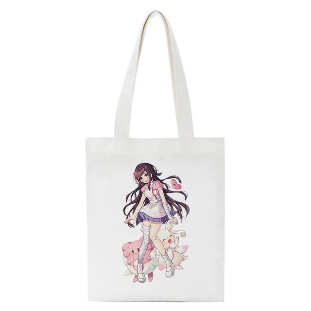 Холщовая сумка для покупок с героями мультфильмов Mikan Tsumiki, японское аниме, женская сумка на плечо, эко-сумка, многоразовые сумки для покупок для продуктов