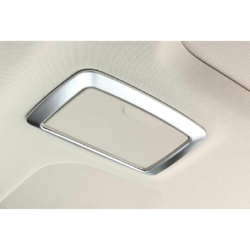 Car Rear Makeup Mirror Panel 18-22 For BMW 5 Series G30 Cover Trim Matte Silver