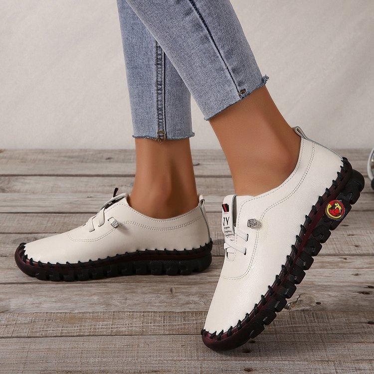 Platform Loafers Women 'S Casual Shoes  New Summer Leather Flats Comfortable Slip On Mom Shoe Plus Size Oxfords Mujer Zapatos
