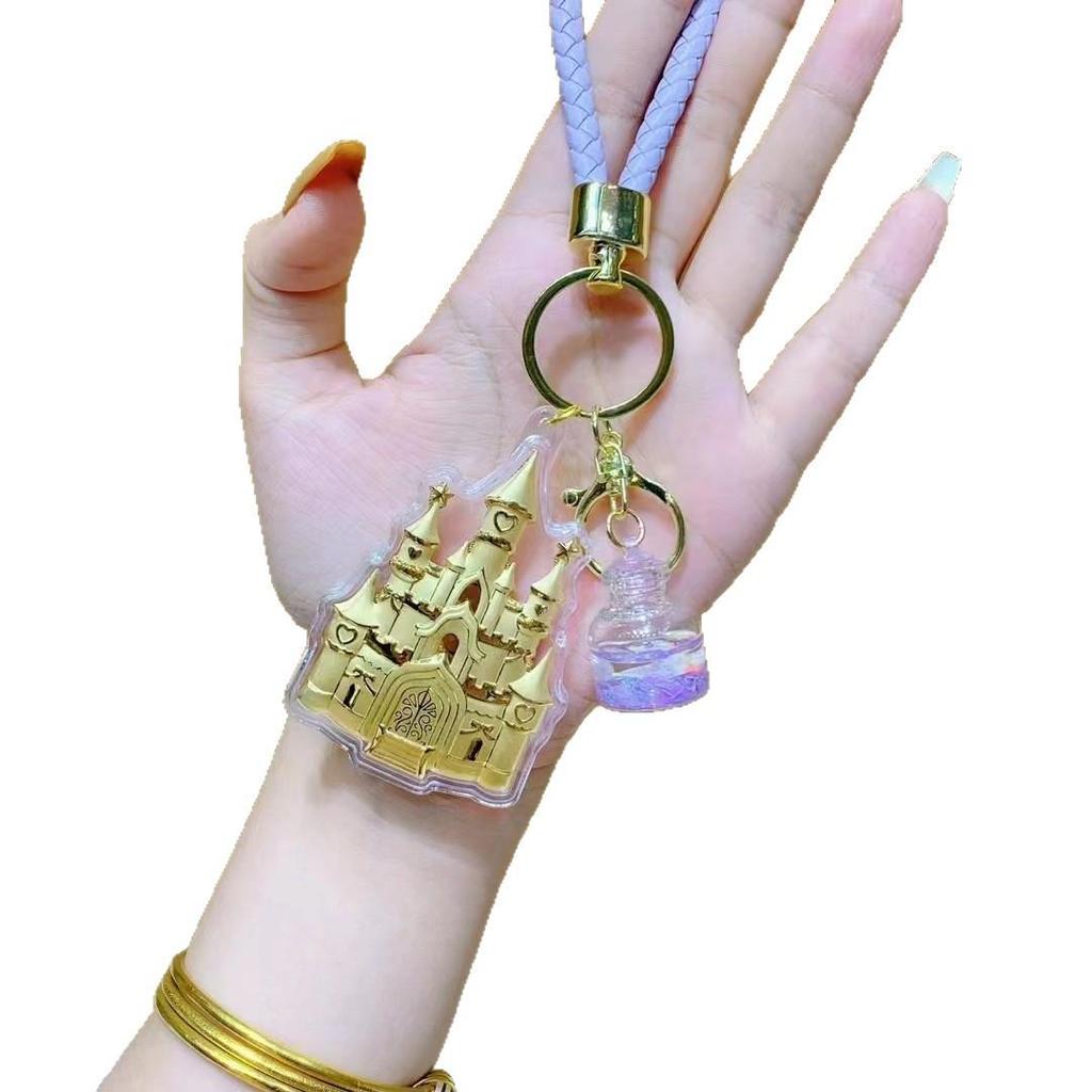 Кулон-брелок «Замок принцессы» из золота 999 пробы Шуйбэй - Милый стиль