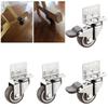 1pc Heavy Duty Casters 20kg Mute Swivel Wheels for Moving Furniture Chair Crib Cabinet Workbench Soft Rubber Universal Castor