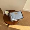 Portable Contrast Color Cosmetic Bag Korean Style Zipper Pouch Solid Color Coin Purse Wallet Lightweight
