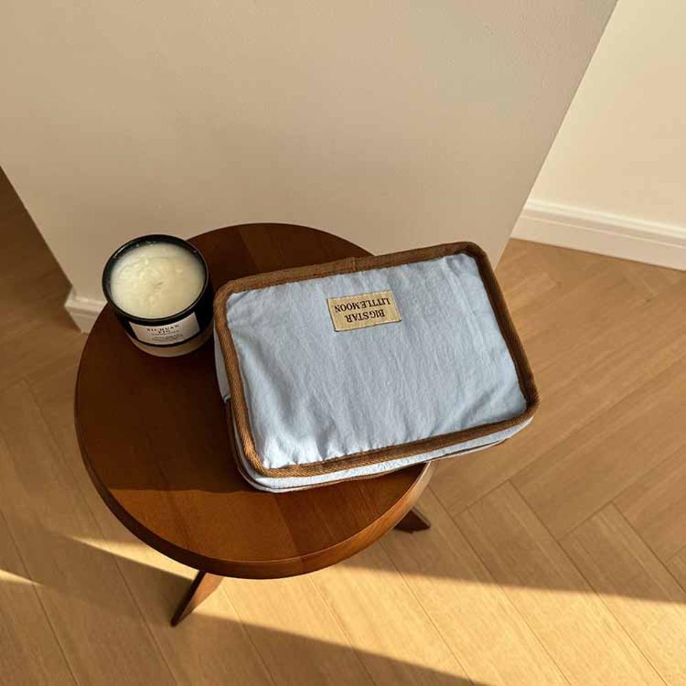 Portable Contrast Color Cosmetic Bag Korean Style Zipper Pouch Solid Color Coin Purse Wallet Lightweight