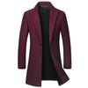Winter Wool Jackets Men Casual Slim Outwear Long Trench Coat