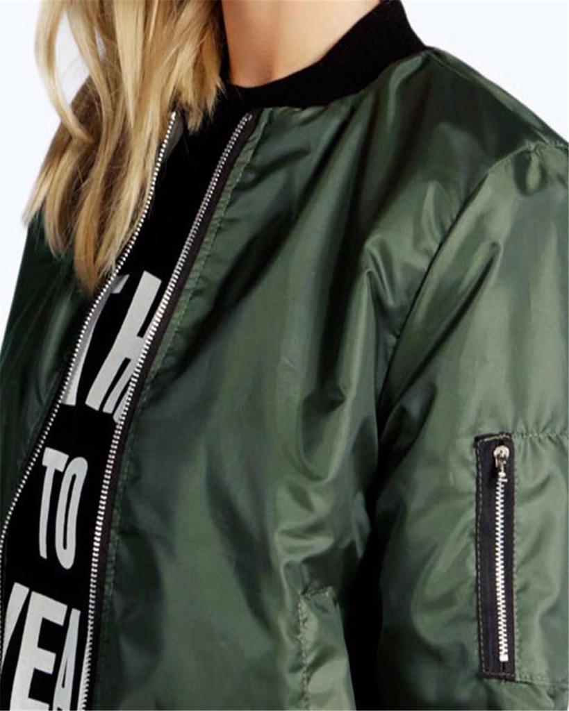 Женское пальто, осенне-зимняя куртка, однотонная модная куртка на молнии, бейсбольная куртка