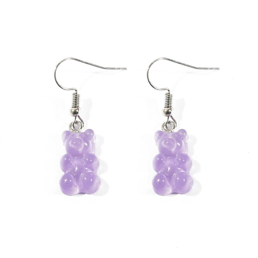 1 пара 3,6 см милые разноцветные акриловые серьги с медведем для женских модных аксессуаров