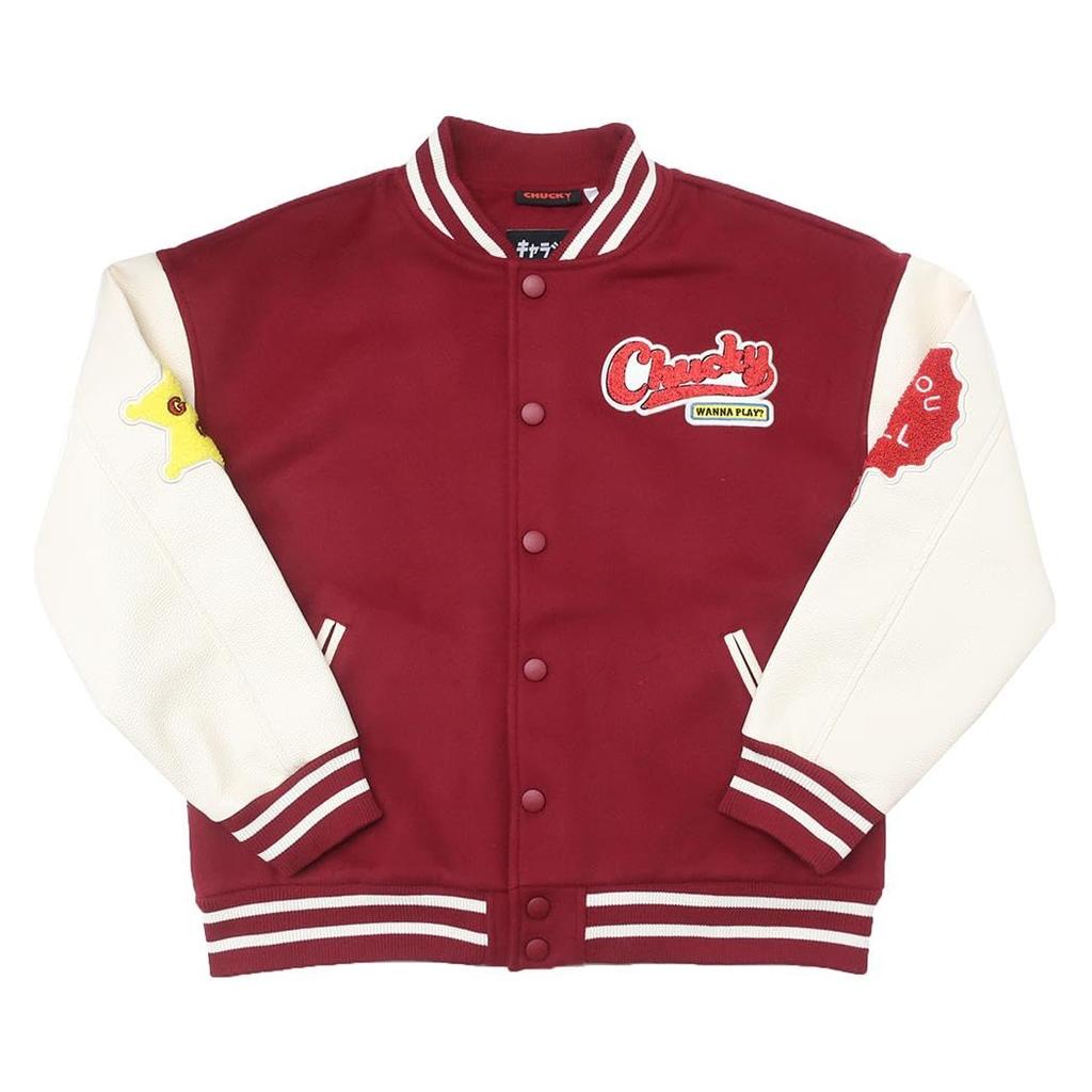 Куртка стадион Марушин (L) Чаки Хорошие парни Красный, Дизайн фильма ужасов «Детские игры», Стильная зимняя куртка, Теплая для мужчин и женщин, Размер 4755019600