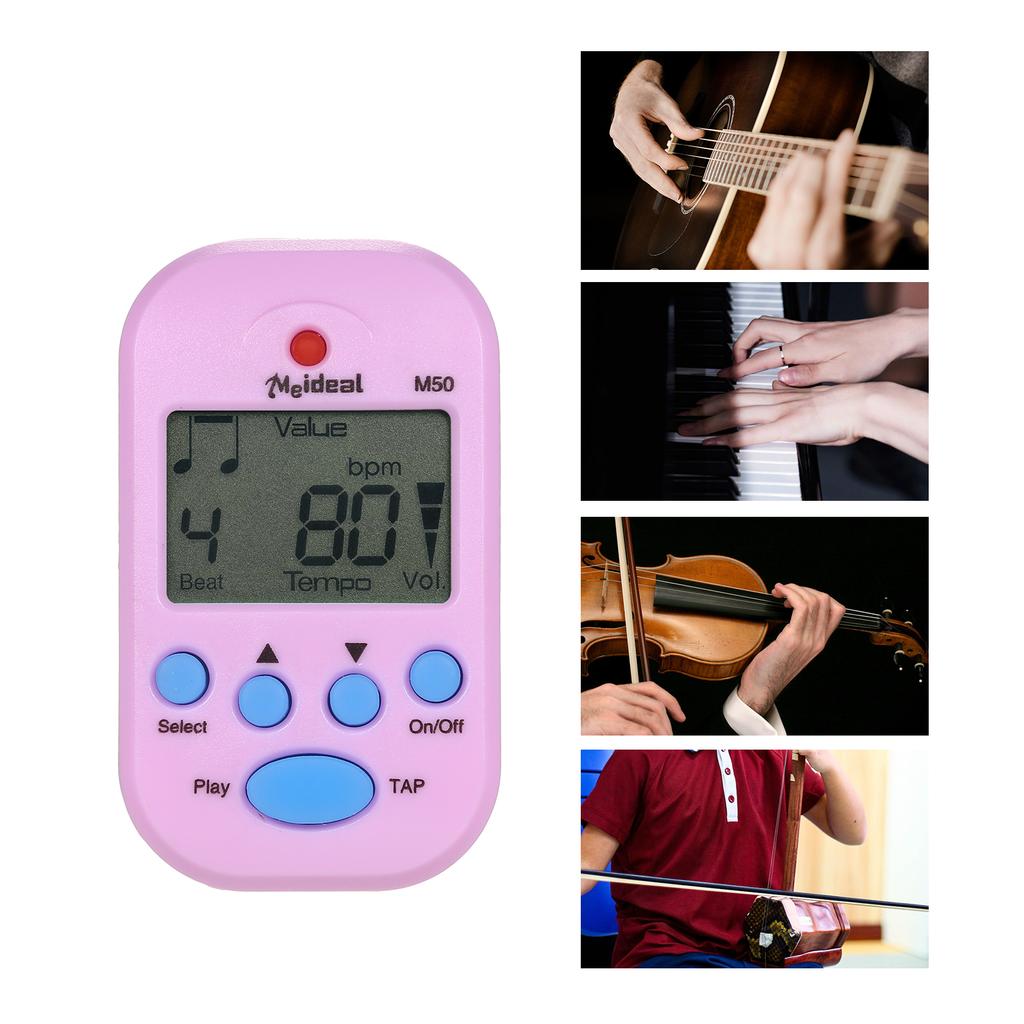 Мини цифровой метроном M50 Tempo Metronome Clip-On Electronic Metronome Pocket Metronome Подходит для гитары, фортепиано, скрипки, барабана