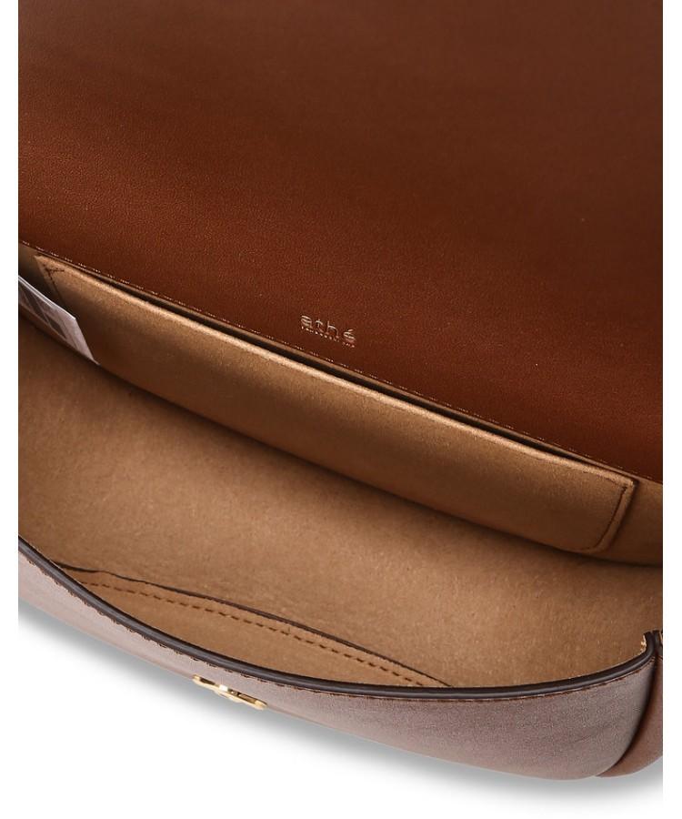 Athe Vanessabruno [Double A] Brown Leather Saddle Bag M Aaba5F384W2