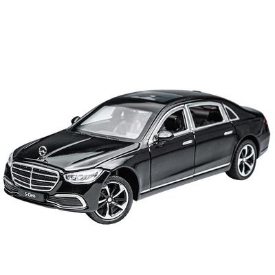 1/24 Модель игрушечного автомобиля из сплава Benz S400L Металлическая литая модель автомобиля Изысканное мастерство Коллекция Звук Свет Подарок на день рождения ребенка