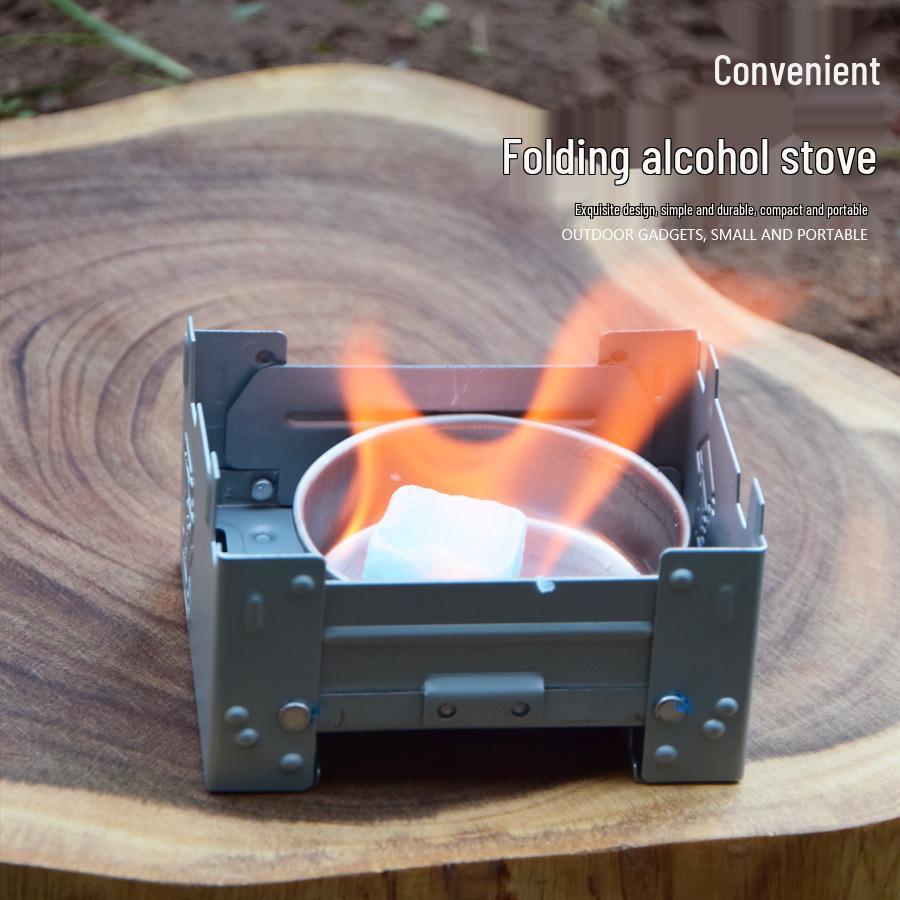 Portable Folding Alcohol Camping Stove - German Solid Fuel Cookware