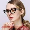 Women Small Cat Eyes Glasses Prescription Spectacles -0.5 -0.75 To -6.0 Glitter Border Hyperopia +0.5 +0.75 To +6.0