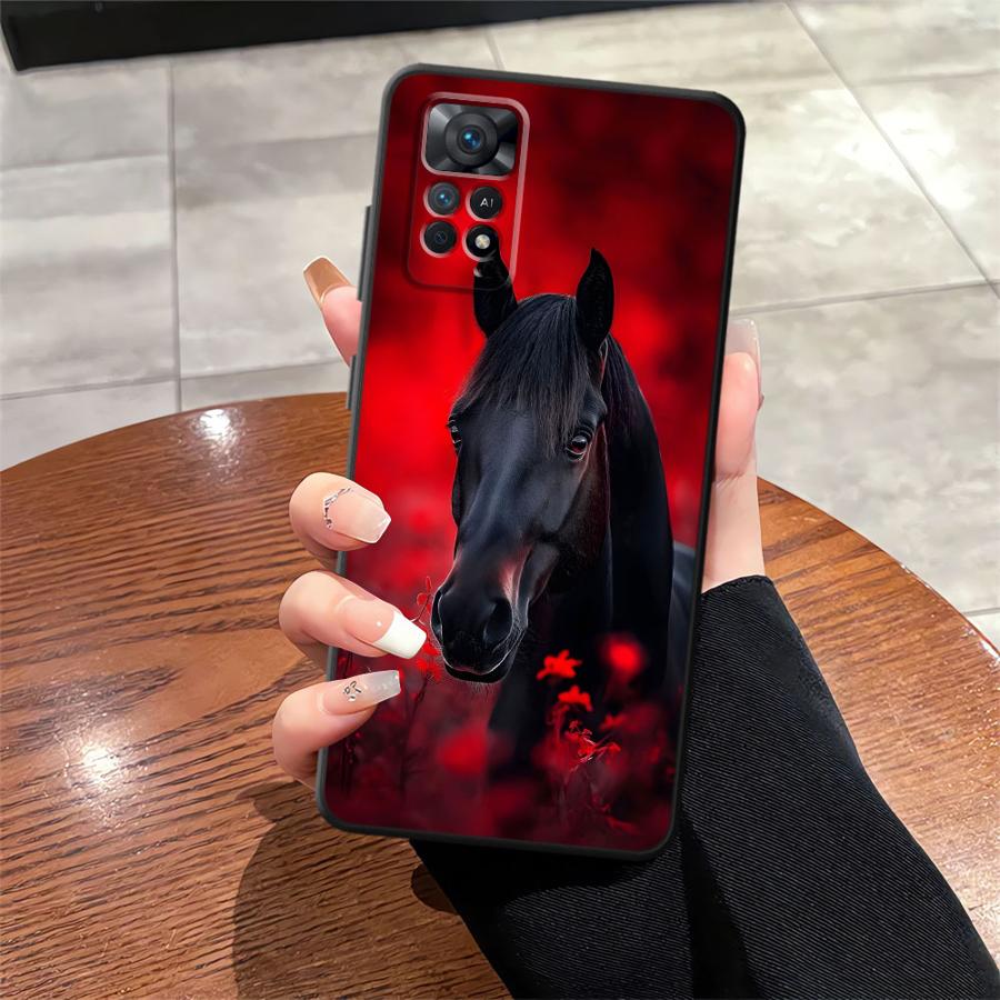 Чехол для Xiaomi Redmi Note 9 13 Pro Plus 10 11 14 11s 12s 10S 9S 12 Pro 7 8 Funda Чехол для телефона Крутая Лошадь