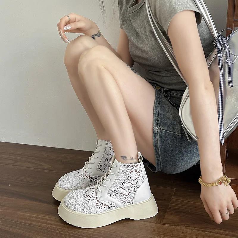 2025 New Women's HOT Breathable Mesh Summer Shoes Lace Walking Shallow New Solid Non Slip Casual Shoes 35-40