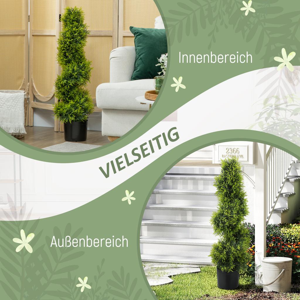 Artificial cypress 90cm artificial plant in spiral shape, plastic artificial plants in pot, modern decoration