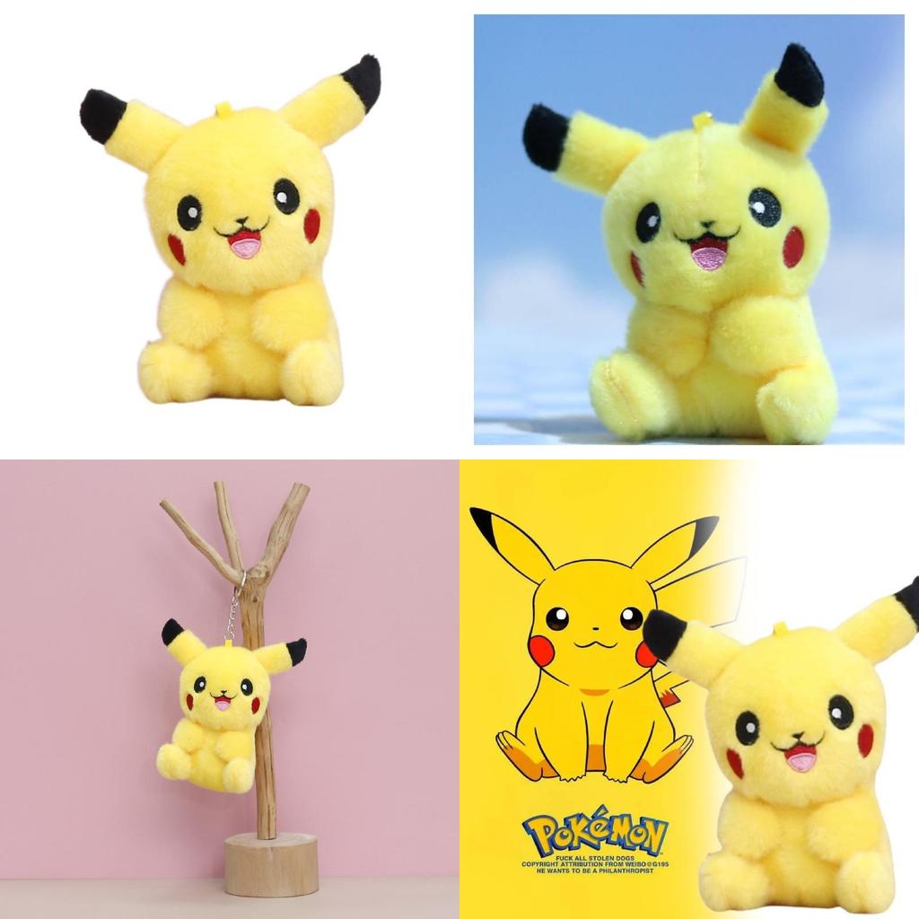 Adorable And Cute Long-haired Pikachu Plush Toy Keychain Soft And Cuddly Charm