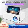 1080P Portable Mini Projector Usb Power Supply For Home Cinema Outdoor Camping Wired Phone Connection 100 Inches Screen Display