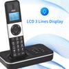 BISOFICE D1002 TAM T 3 Handset Cordless Phone with Answering Machine Caller ID Call Waiting 1.6 inch LCD 3 Lines Screen