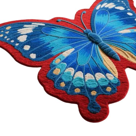 Коврик для пола Бабочка Впитывающий Коврик для ванной Нескользящий Декоративный Коврик Бабочка для Душа Спальни Гостиной Балкона Прихожей