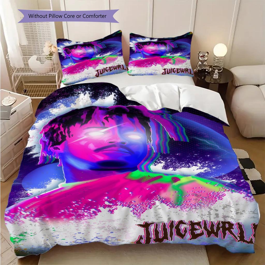 Juice Wrld Eternally Young Threepiece Set 1 Duvet Cover 2 Pillowcase Without Core Soft And Comfortable Duvet Cover And Pillowcase