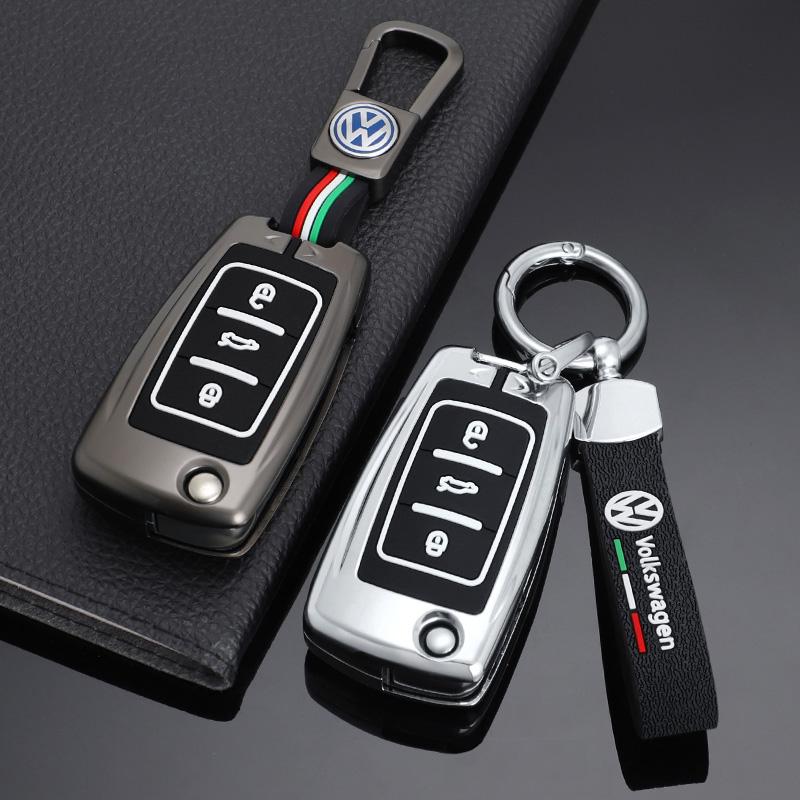 Zinc Alloy Silica gel Car Key Case Cover For Volkswagen VW Polo Golf Passat Tiguan Beetle Caddy T5 Up Eos Keychain AccessoriesNI5