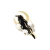 Punk Gothic Crow Raven Enamel Pins Bird Feather Moon Flowers Brooches Bag Lapel Badge  Fashion Jewelry Gift for Friends Kids